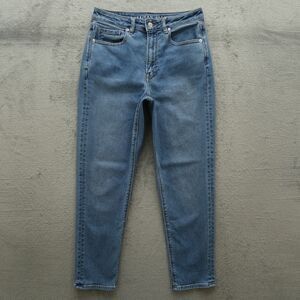 American Eagle Mom Jeans Women's Size 6R Blue High-Rise Denim 27" Inseam Stretch
